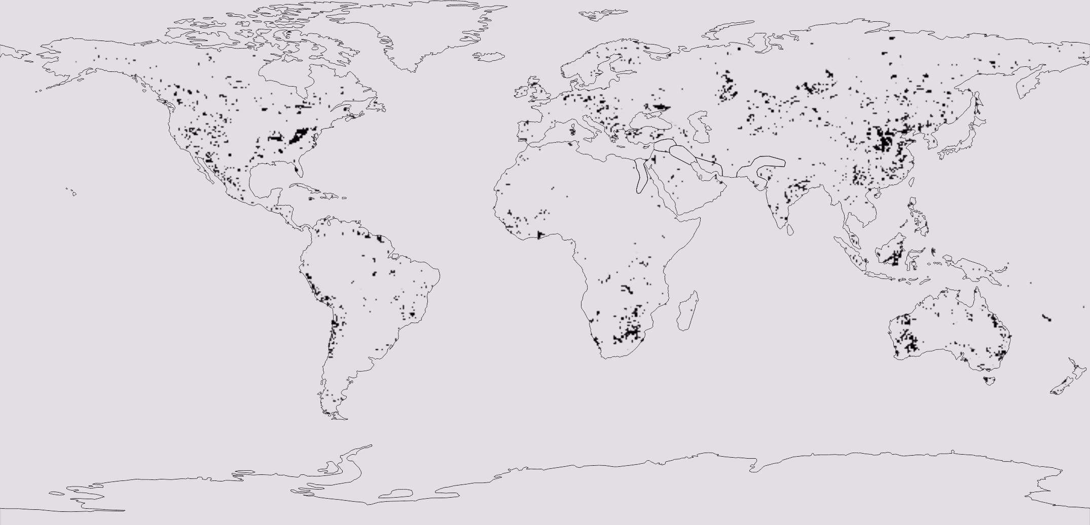 Coal ore hotspot distribution map