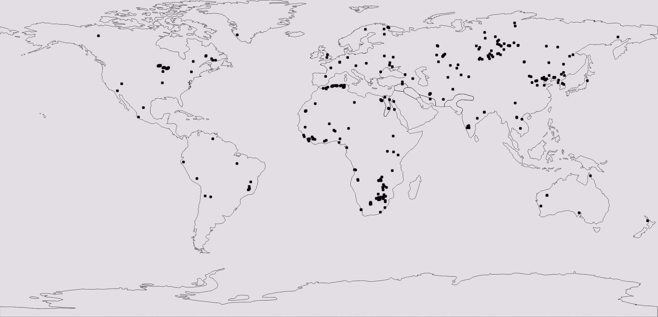 Iron ore hotspot distribution map